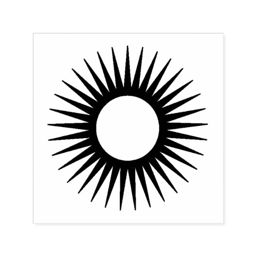 Zonne Symbool Rubber Stempel (Design)