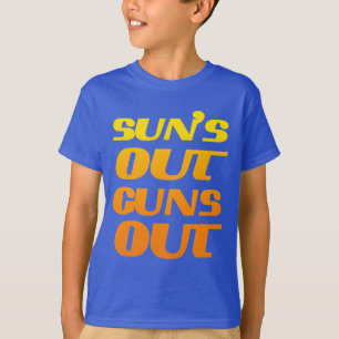 Zonne Uit Geweren Uit Pret fitness en sportschool T-shirt
