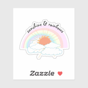 Zonne Wolken Regenbogen Sticker