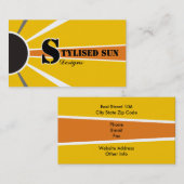 Zonne-/zonne-energie/alternatieve energiebronnen visitekaartje (Voorkant / Achterkant)