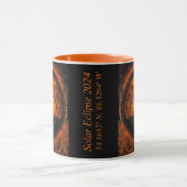 Zonne-zonnewende Eclipse van de Zon GPS Coördinate Mok (Midden)