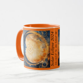 Zonne-zonnewende GPS coördinaten Kleurrijke Zonnem Mok