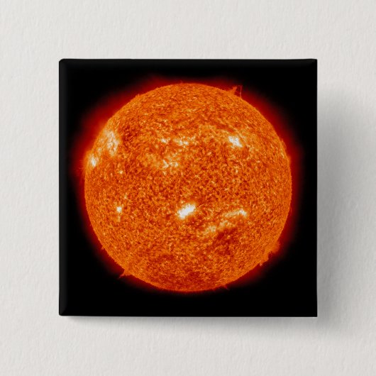 Zonneactiviteit op de zon 2 vierkante button 5,1 cm (Voorkant)
