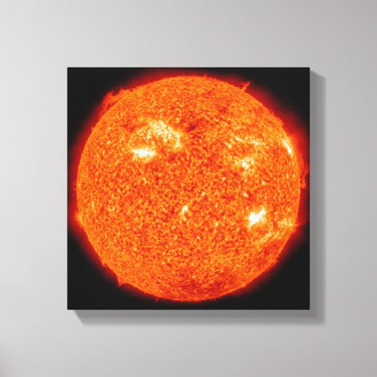 Zonneactiviteit op de zon 3 canvas afdruk (Voorkant)