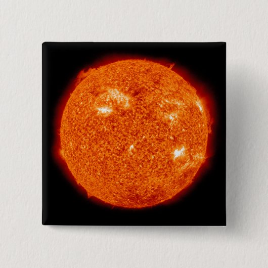 Zonneactiviteit op de zon 3 vierkante button 5,1 cm (Voorkant)