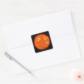 Zonneactiviteit op de zon 3 vierkante sticker (Envelop)
