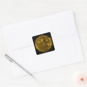 Zonneactiviteit op de zon 4 vierkante sticker (Envelop)