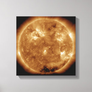 Zonneactiviteit op de zon 5 canvas afdruk
