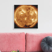 Zonneactiviteit op de zon 5 canvas afdruk (Insitu (Woonkamer))