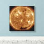 Zonneactiviteit op de zon 5 canvas afdruk (Insitu (Houten vloer))