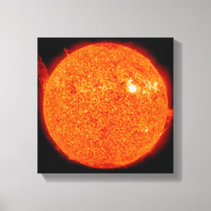 Zonneactiviteit op de zon canvas afdruk