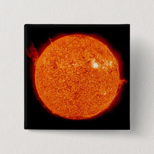 Zonneactiviteit op de zon vierkante button 5,1 cm (Voorkant)