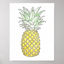 Zonneafzetting: ananas poster