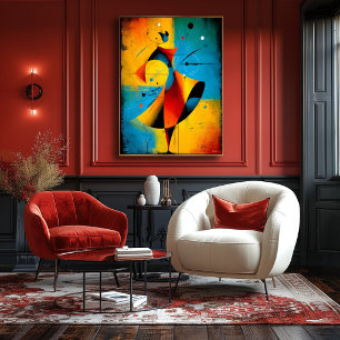 Zonnebaan – Moderne Abstracte Geometrische Wandkun Poster