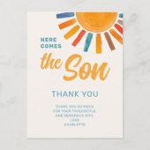 Zonnebaby Shower Bedankt  Briefkaart (Voorkant)