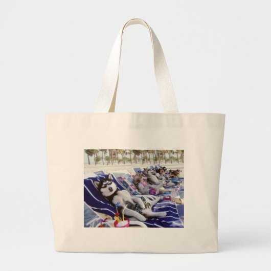zonnebad grote tote bag (Voorkant)