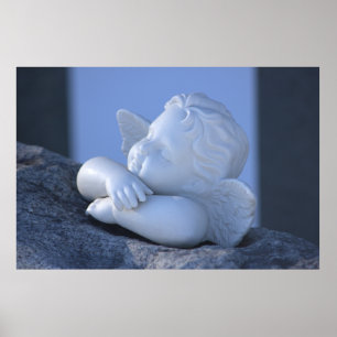 Zonnebaden engel Sweet cherub figurine CC0127 Poster