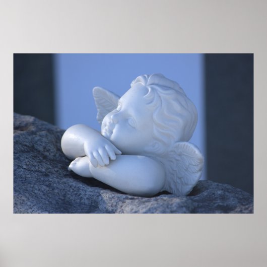 Zonnebaden engel Sweet cherub figurine CC0127 Poster (Voorkant)