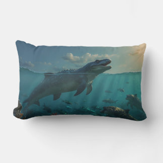 Zonnebaden Mosasaur (Dinosaurus Art) Mok Kussen