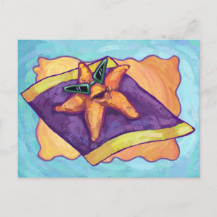 Zonnebaden Starfish Briefkaart