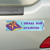 Zonnebaden Starfish Bumpersticker (Op auto)