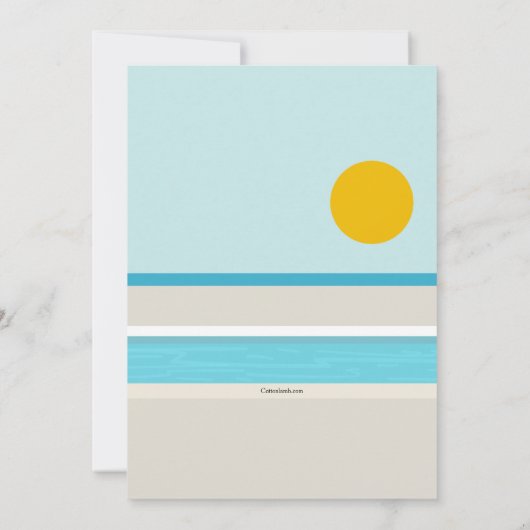 Zonnebaden Zwembad Party uitnodiging (Achterkant)