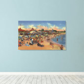 Zonnebaders en zwemmers aan boord van schepen canvas afdruk (Insitu (Houten vloer))