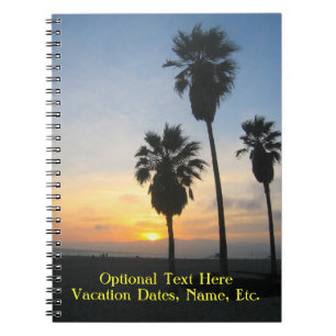 Zonnebak met palmen in Venice Beach California Notitieboek