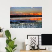 Zonnebak voor dokken en roeiboten poster (Thuiskantoor)