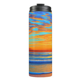 Zonnebakpalm tropisch eiland thermosbeker