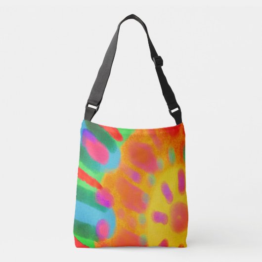 Zonnebarstende Abstracte kunst Crossbody Tas (Voorkant)