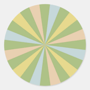 Zonnebarstse Sticker uit de midden van de eeuw:  R