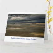 Zonnebewolkt Strandkleur Frankrijk Mont-Saint-Mich Kaart (Gele Bloem)