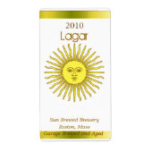 Zonnebieretiketten Etiket (Voorkant)