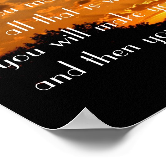 zonnebijbelverdraaiing Joshua 1:8 Poster (Hoek)