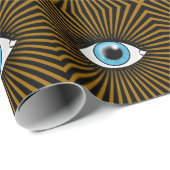 Zonneblauw oog cadeaupapier (Rol Hoek)