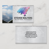 Zonneblauwdrukken | Zonnepaneeltechniek | Energie  Visitekaartje (Voorkant / Achterkant)