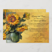 Zonnebloedig Jubileum Kaart (Voorkant / Achterkant)