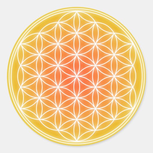 Zonnebloem 0.1 ronde sticker (Voorkant)