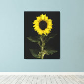 Zonnebloem 14 canvas afdruk (Insitu (Houten vloer))