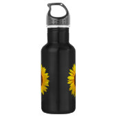 Zonnebloem 18 oz. Zwart Waterfles (Achterkant)