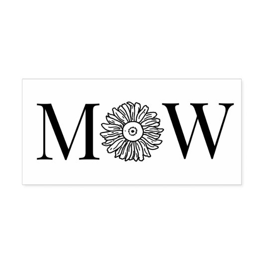 Zonnebloem #1 Koppel Trouw 2 Initiaal Monogram Zelfinktende Stempel (Design)