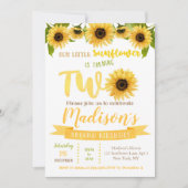 Zonnebloem 2e verjaardag kaart (Voorkant)