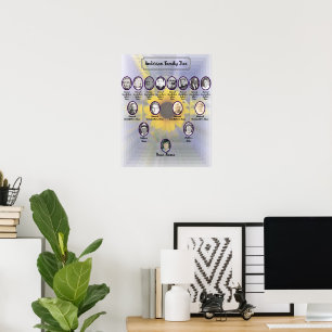 Zonnebloem 3D Ontwerp Grote Ovale Voorouder Foto's Poster