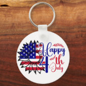 Zonnebloem 4 juli sleutelhanger (Achterkant)