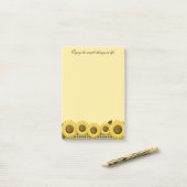 Zonnebloem 4x6 post-it® notes (Op bureau)