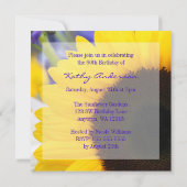Zonnebloem 60th Birthday Party Invitations Kaart (Achterkant)