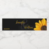 Zonnebloem, aangepaste fotowaterfles met namen waterfles etiket (Enkel label)