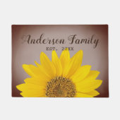 Zonnebloem Aangepaste naam en jaar Deurmat (Voorkant)