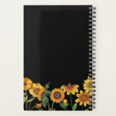 Zonnebloem Aangepaste naam Fel bloemendagplanner Planner (Achterkant)